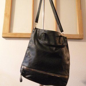 Black  PVC  cross bag